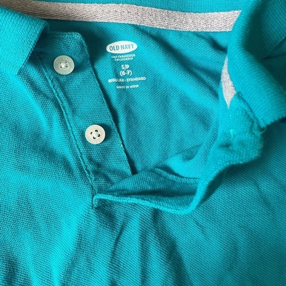 Old navy boys bright blue polo - Picture 3 of 3